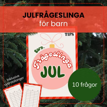 Frågeslinga till jul för barn