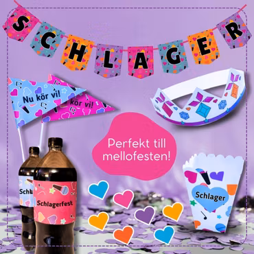 Dekorationer till Schlagerfesten