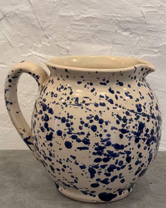 Handgjord kanna 15 cm. Spruzzi. Blå.