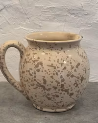Handgjord kanna 15 cm. Spruzzi. Ljusbrun.