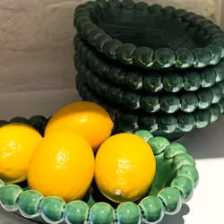 Skål oval 23 cm. Grön.