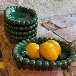 Skål oval 23 cm. Grön.