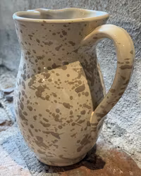 Handgjord kanna 20 cm. Spruzzi. Ljusbrun.