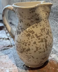 Handgjord kanna 20 cm. Spruzzi. Ljusbrun.