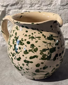 Handgjord kanna 15 cm. Spruzzi. Flaskgrön.