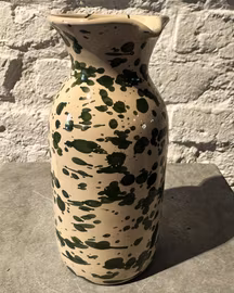 Handgjord kanna 24 cm. Spruzzi. Flaskgrön.