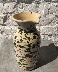 Handgjord kanna 24 cm. Spruzzi. Flaskgrön.