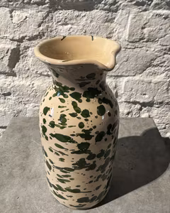 Handgjord kanna 24 cm. Spruzzi. Flaskgrön.