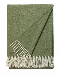 Pläd 100% merinoull 130 x 180 cm. Grön.