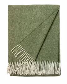 Pläd 100% merinoull 130 x 180 cm. Grön.
