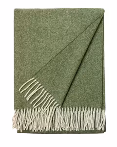 Pläd 100% merinoull 130 x 180 cm. Grön.