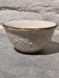 Anticato skål 12,5 cm. Vit.