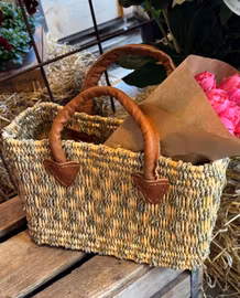 Stråväska/korg 28 cm.