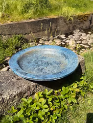 Stort fat 45 cm. Blått.