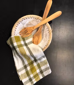 Salladsbestick i olivträ 33 cm.