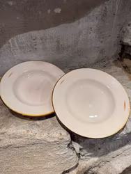 Handmålad tallrik/skål djup 23 cm.