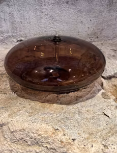 Oljelampa ellipse 18 cm. Bronsfärg.