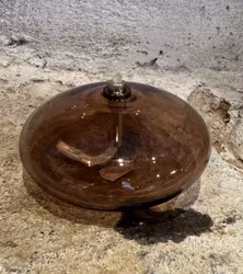 Oljelampa ellipse 10 cm. Bronsfärg.