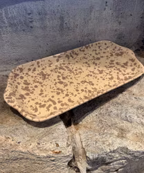 Handgjord stort rektangulärt fat 36 cm. Spruzzi. Ljusbrunt.