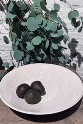 Stor salladsskål 36 cm. Vit.
