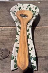 Handgjord skedhållare 30 cm. Spruzzi. Flaskgrön.