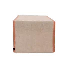 Duk/löpare i linne 160 cm. Natur/terracotta.