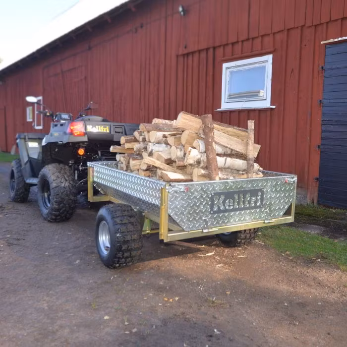 Tippvagn ATV 500 kg med galvad durkplåt