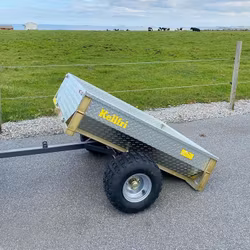 Tippvagn ATV 500 kg med galvad durkplåt
