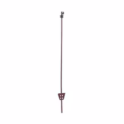 Stålstolpe 107 cm, oval med toppisolator, 10 st