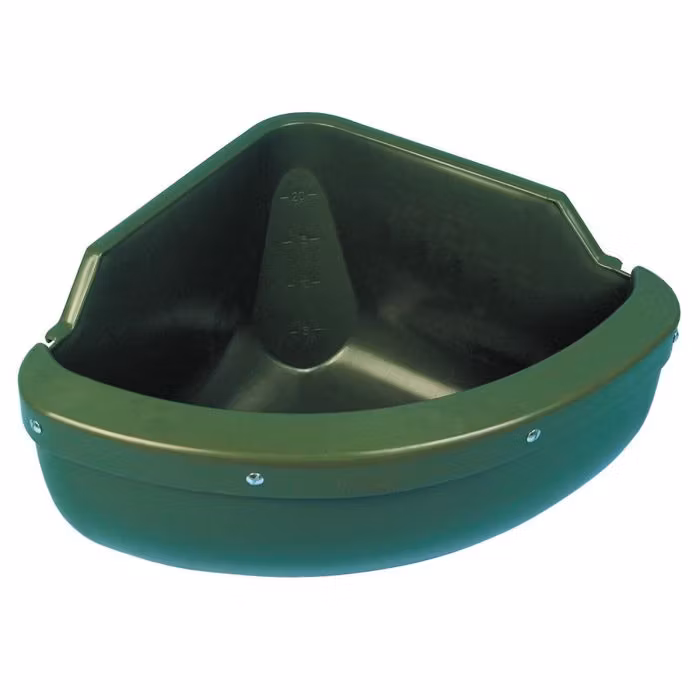 Foderkrubba med kastskydd 31 l, hörnmodell