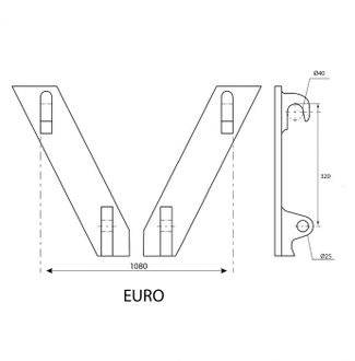 Svetsfäste Euro 40 mm