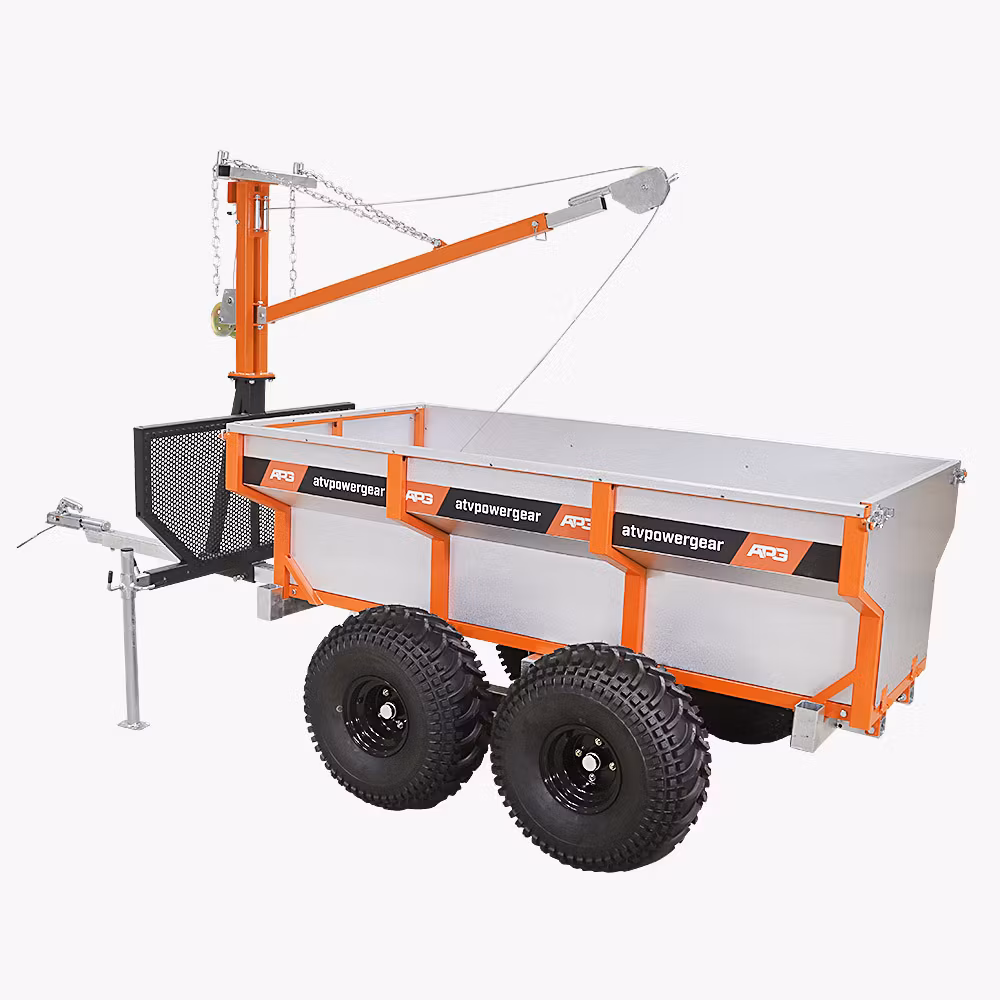 Timmervagn med kran och insatsflak APG PRO