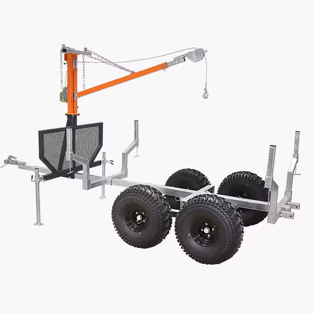 Timmervagn med kran och insatsflak APG PRO