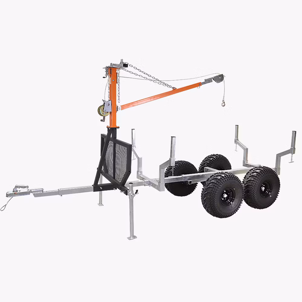 Timmervagn med kran och insatsflak APG PRO