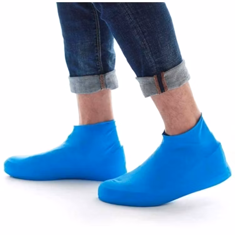 Overschoenen van rubber (blauw)