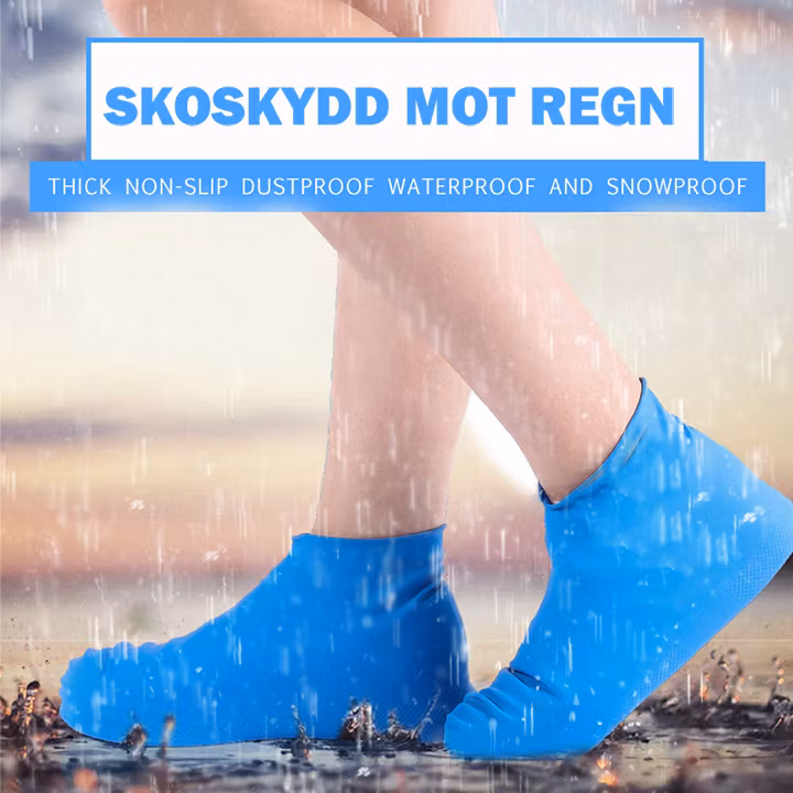 Overschoenen van rubber (blauw)
