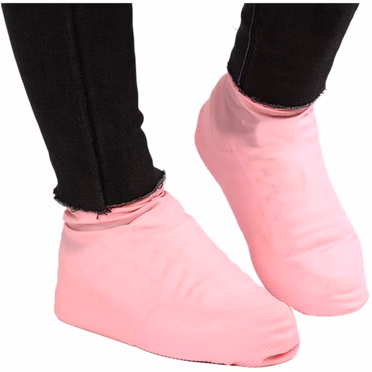 Overschoenen van rubber (roze)