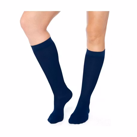 Blauwe steunkousen