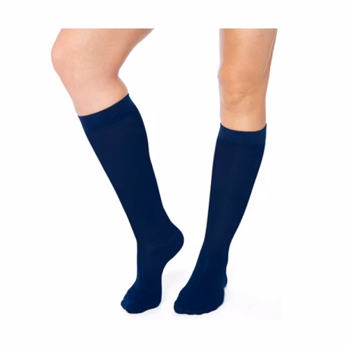 Blauwe steunkousen