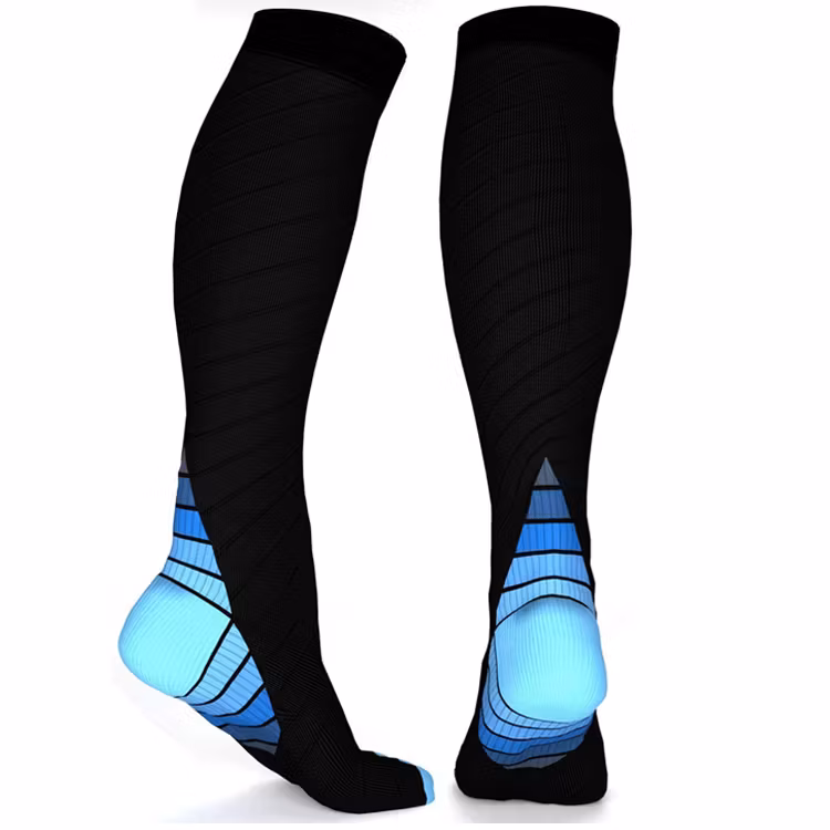 Steunkousen actief blauw