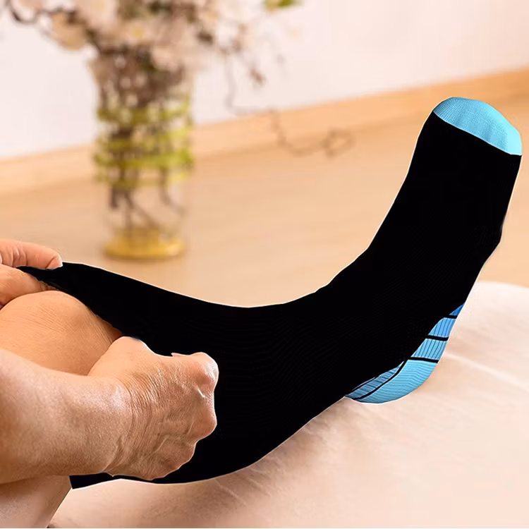 Steunkousen actief blauw