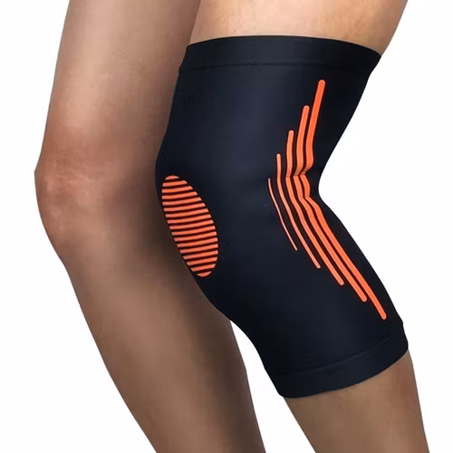 Elastische kniesteun (oranje)
