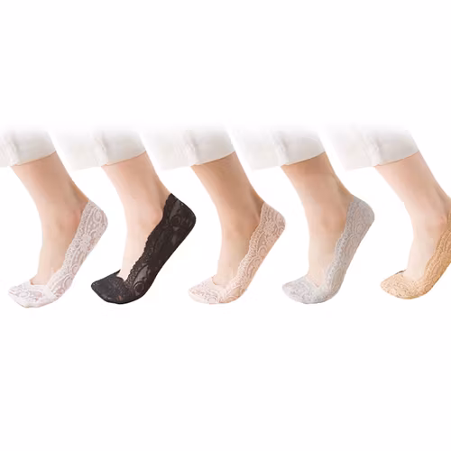 Enkelsokken kant (5 paar)