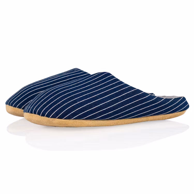 Gestreepte pantoffels (blauw)