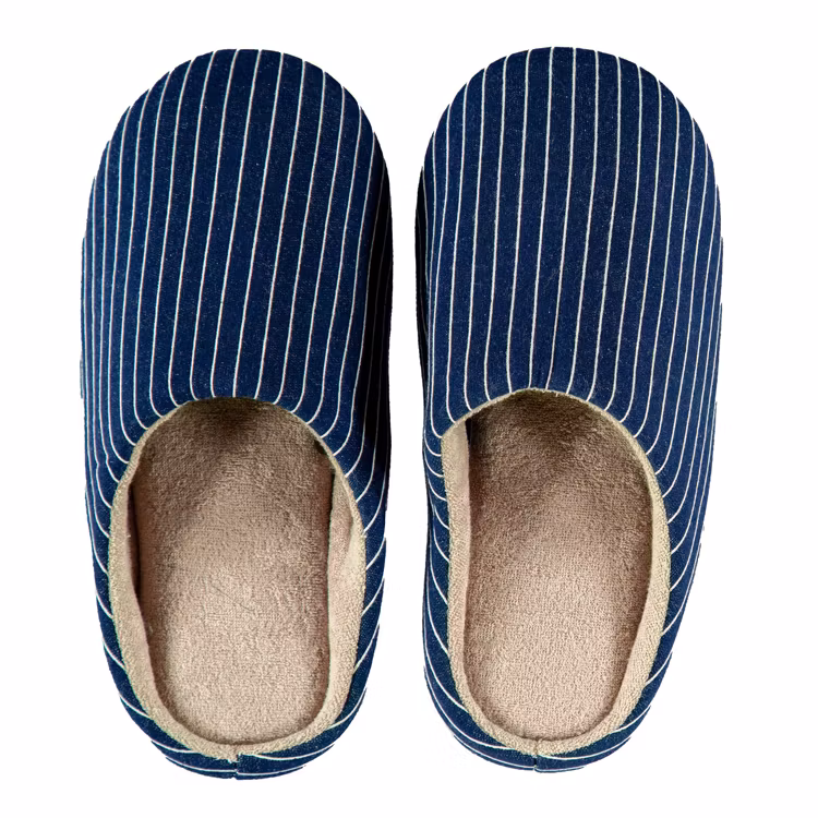 Gestreepte pantoffels (blauw)