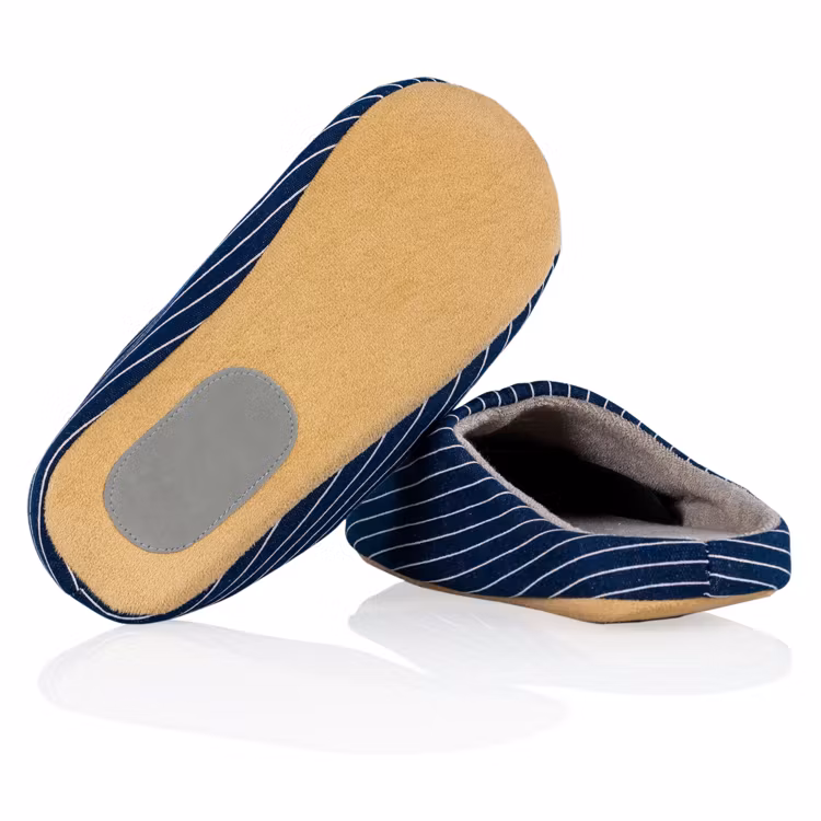 Gestreepte pantoffels (blauw)