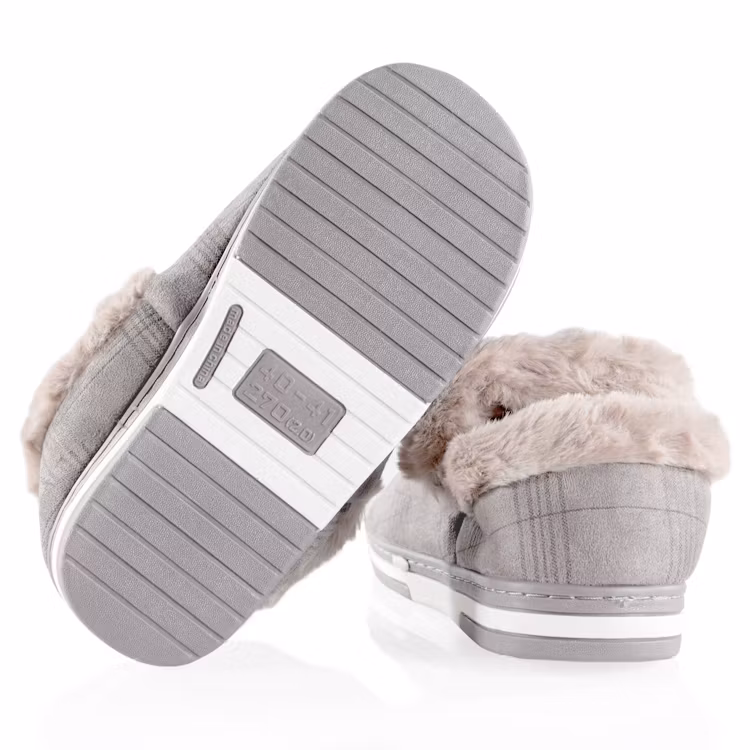 Warme pantoffels (grijs)