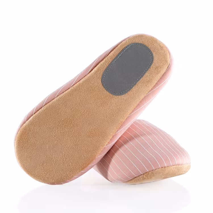 Gestreepte pantoffels (roze)