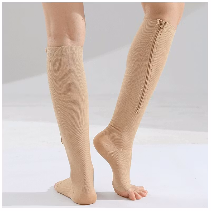 Steunkousen rits (beige)