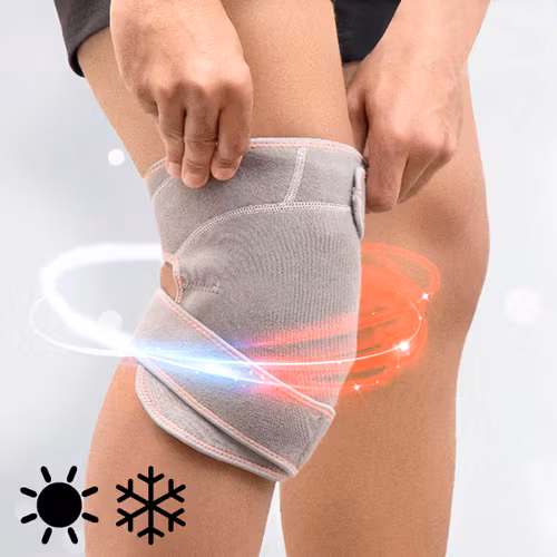 Verlicht kniepijn met warmte of koelte
